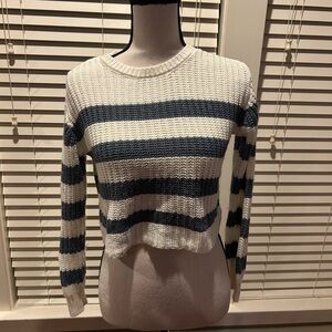 RSQ Navy and White Striped Women's Sweater